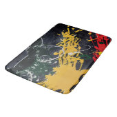 抽象化：カラフルスプラッシュと線 バスマット (アングル)