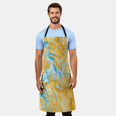 抽象化：美しい色、柔らかいblの画像 エプロン (着用した状態)