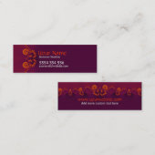 抽象型ミニ名刺 スキニー名刺 (正面/裏面)