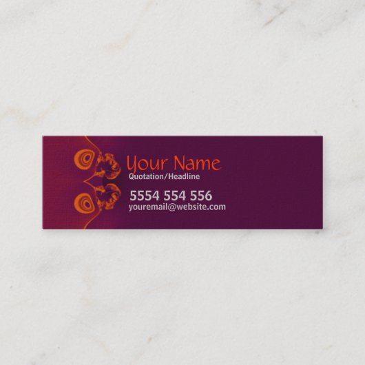 抽象型ミニ名刺 スキニー名刺 (正面)