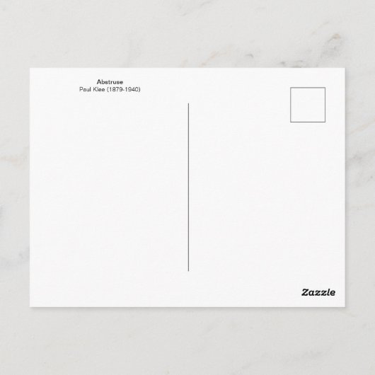 抽象型抽象芸術モザイクポールクレー ポストカード (裏面)