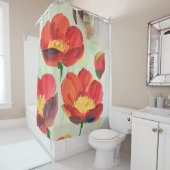 抽象型枠の花柄。デザイン シャワーカーテン (インサイチュ)