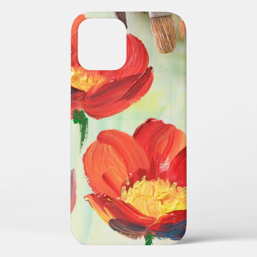 抽象型枠の花柄。デザイン Case-Mate iPhoneケース (裏面)