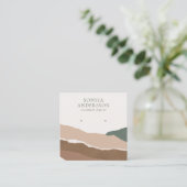 抽象型横向きイヤリングディスプレイカードの貼り付け スクエア名刺 (スタンド正面)