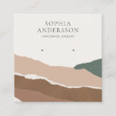 抽象型横向きイヤリングディスプレイカードの貼り付け スクエア名刺 (正面)