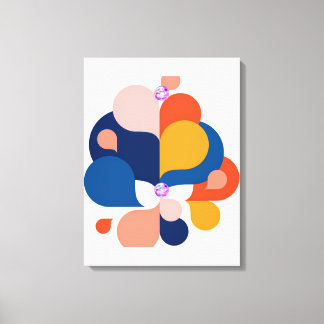 抽象壁画, モダン幾何学アートプリント, 色彩 キャンバスプリント
