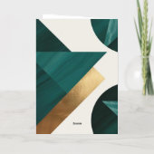 抽象幾何アート 現代のポスター ミニマリスト 箔グリーティングカード (裏面)