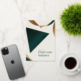 抽象幾何アート 現代のポスター ミニマリスト 箔グリーティングカード