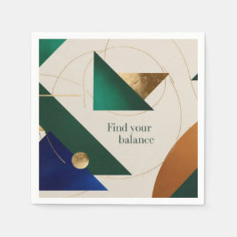 抽象幾何アート 現代のミニマリズム スタンダードカクテルナプキン