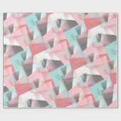 抽象幾何モダン ギフト ラッピングペーパー (フラット)