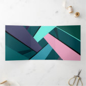 抽象幾何図形6 三つ折りクリスマスカード (内部)