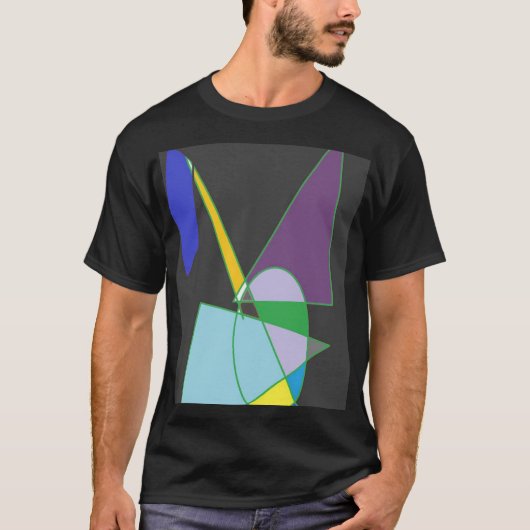 抽象幾何学アート Tシャツ (正面)