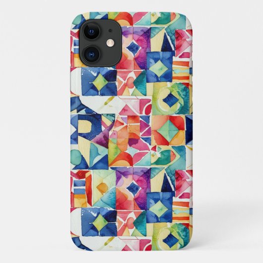 抽象幾何学デジタルパターン 17 iPhoneケース Case-Mate iPhoneケース (裏面)