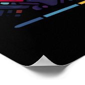 抽象幾何学モダンアート|ガウタマ・ブッダ ポスター (角)
