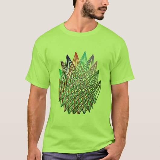 抽象幾何学ラインアートTシャツ Tシャツ (正面)