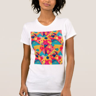 抽象幾何学レトロ形状Tシャツ Tシャツ