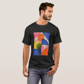 抽象幾何学模様 モダンアートTシャツ Tシャツ (正面フル)