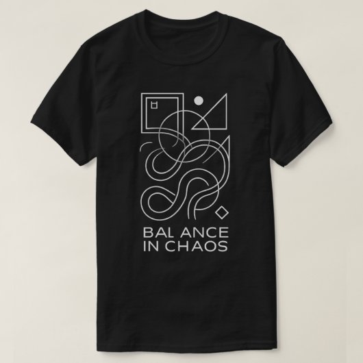 抽象幾何学:カオスの中のバランス Tシャツ (デザイン正面)