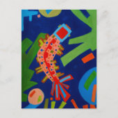 抽象概念，魚，鯉，鯉，キュビズム ポストカード (正面)