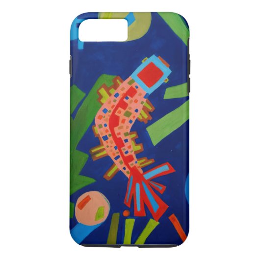 抽象概念，魚，鯉，鯉，キュビズム Case-Mate iPhoneケース (裏面)