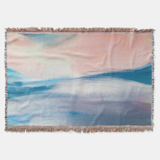 抽象油画,画布质地。 スローブランケット (正面)