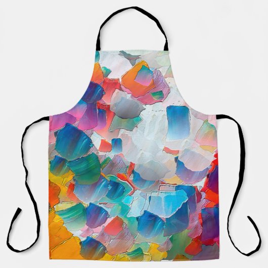 抽象油絵。クリエイティブデザイン背景 エプロン (正面)
