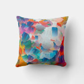 抽象油絵。クリエイティブデザイン背景 クッション (裏面)