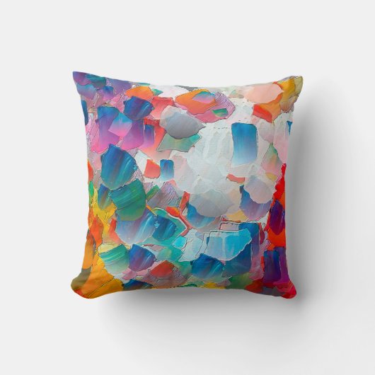 抽象油絵。クリエイティブデザイン背景 クッション (正面)