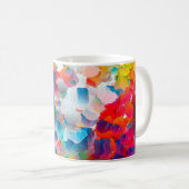 抽象油絵。クリエイティブデザイン背景 コーヒーマグカップ (正面右)