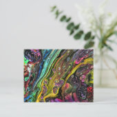抽象流動アート ポストカード (スタンド正面)