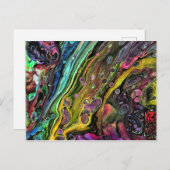 抽象流動アート ポストカード (正面/裏面)
