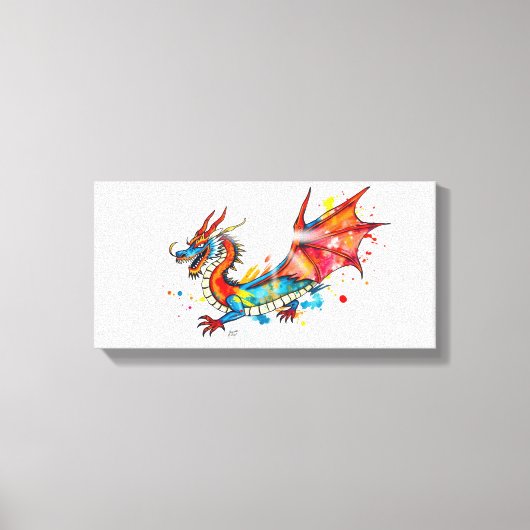 抽象画ドラゴン キャンバスプリント (正面)