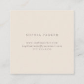 抽象画 |  エレガントミニマル ニュートラル スクエア名刺 (裏面)