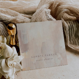 抽象画 |  エレガントミニマル ニュートラル スクエア名刺