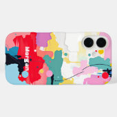 抽象画 スパッター/ドリップ 名前入り Case-Mate iPhoneケース (裏面 (横))