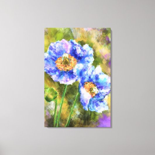 抽象画 花 春の花の絵  キャンバスプリント (正面)