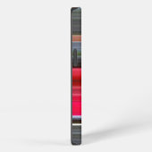 抽象画 #1: 赤とグレーの Case-Mate iPhone カスケース iPhoneケース (右側面)