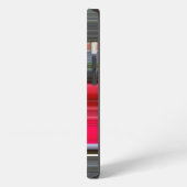 抽象画 #1: 赤とグレーの Case-Mate iPhone カスケース iPhoneケース (左側面)