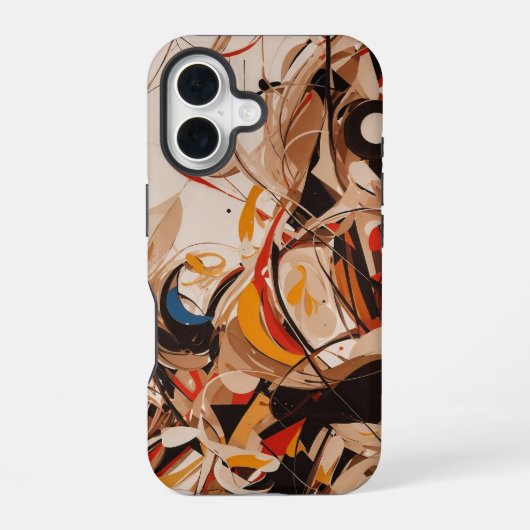 抽象画 iPhone 16ケース (裏面)