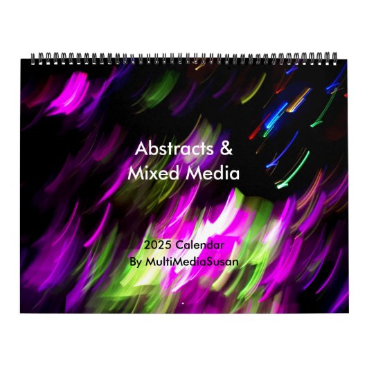 抽象的およびMixed Media 2025 MultiMediaSusan カレンダー (カバー)