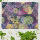 抽象的でかわいい水玉模様の円 キッチンタオル (折り畳み)