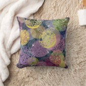 抽象的でかわいい水玉模様の円 クッション (ブランケット)