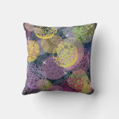 抽象的でかわいい水玉模様の円 クッション (裏面)