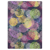 抽象的でかわいい水玉模様の円 クリップボード (裏面)