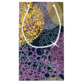 抽象的でかわいい水玉模様の円 スモールペーパーバッグ (裏面)