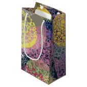 抽象的でかわいい水玉模様の円 スモールペーパーバッグ (正面アングル)