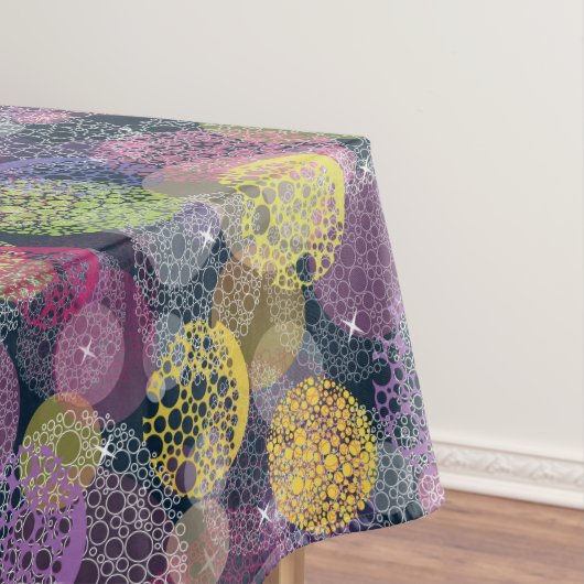 抽象的でかわいい水玉模様の円 テーブルクロス (インサイチュ)