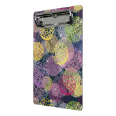 抽象的でかわいい水玉模様の円 ミニクリップボード (アングル2)