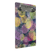 抽象的でかわいい水玉模様の円 ミニクリップボード (アングル)