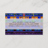 抽象的でカラフルなモザイク模様のモノグラム 名刺 (裏面)